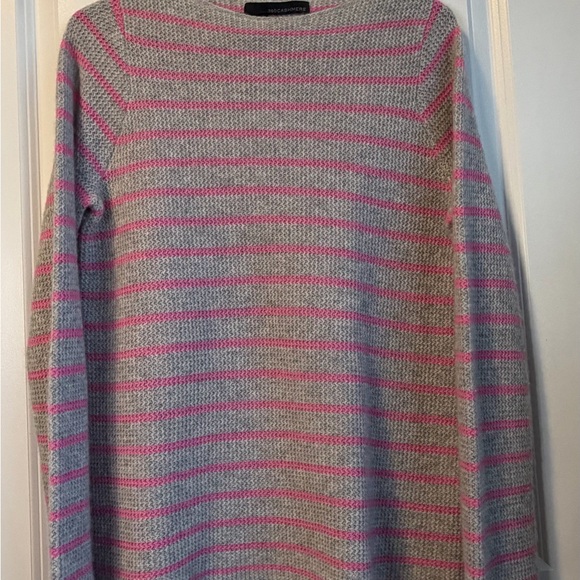 360 Cashmere Sweater – Baby Pink Stripes - Picture 1 of 5